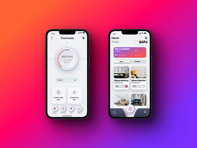 Smart Home Mobile App desi design graphic design ui ux