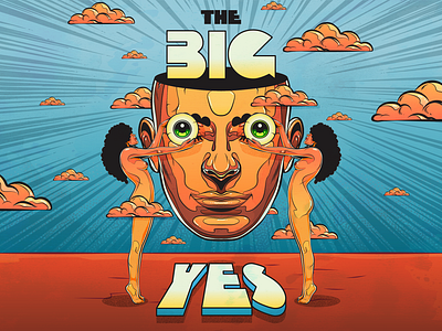The Big YES! design illustration retro typography vector vintage