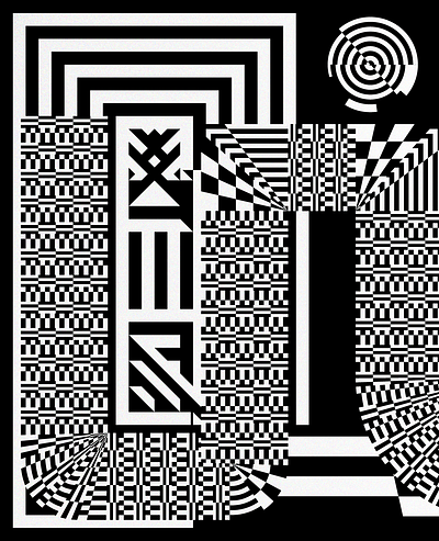Give us the dialogue arts blackandwhite geomtric pattern posters rhytmyth sustance