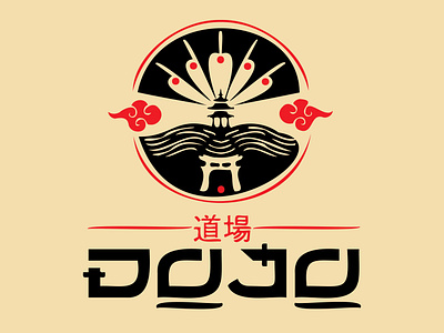 Japanese themed logo graphic design illustration logo vector