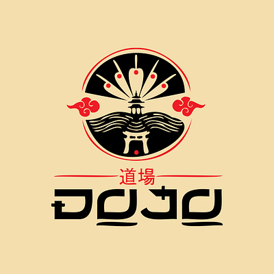 Japanese themed logo graphic design illustration logo vector