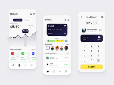 Finance mobile app bank banking app bankking blockchain card color credit card crypto finance financial fintech fintech app flutter mobile mobile banking money online wallet payment transactions ui