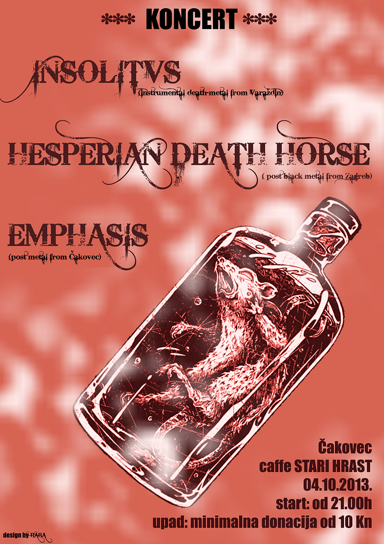 poster for metal concert by Mario Zelenbaba on Dribbble