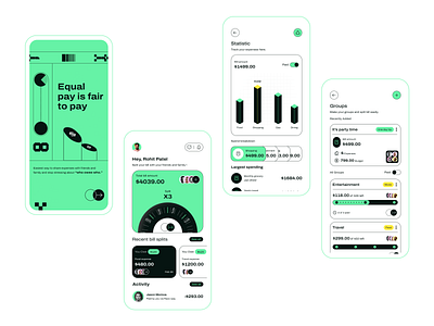 Expense Tracker & Splitter App UI app app ui design appdesign appscreen expenceapp product design ui uidesign uxdesign visual