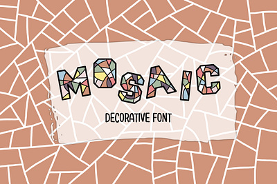 Mosaic 18cc decorative font mosaic