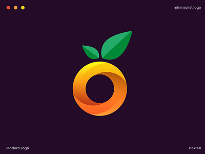 Orange modern minimalist logo design adobe app icon art brand guidelines brand identity design branding design fruits logo gradient logo graphic design illustration letter head logo logo designer logo trend minimalist logo modern logo trendy logo ui vector