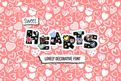 Sweet Hearts 18cc decorative font hearts love sweet valentine