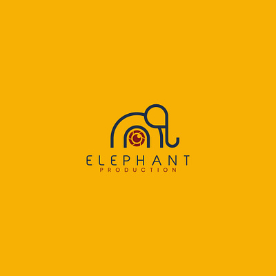 ELEPHANT PRODUCTION LOGO design graphic design illustration logo typography vector