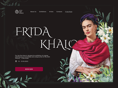 Frida Khalo_Landing page art design frida khalo landing page start page ui ui design web web design web site