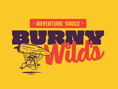 Burny Wild's Adventure Sauce adobe illustrator brand design branding food and beverage graphic design hot sauce illustration logo packaging vegan