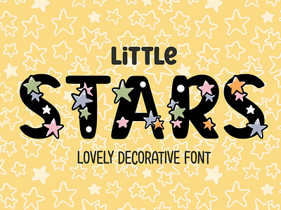 Little Stars 18cc decorative font stars
