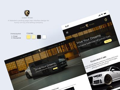 Luxury Car selling website design branding design graphic design illustration luxury uc ui ux website