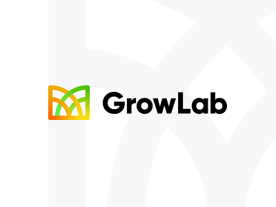 Growlab • Logo Design agriculture crops design designinspiration field gradient grow icon logo logodesign logotype minimal nature simple