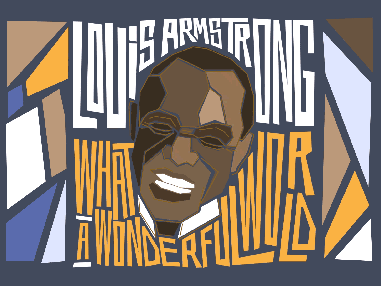 Louis Armstrong - What a wonderful world (visual animation) animation graphic design illustration jazz motion graphics