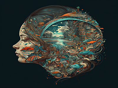 "Exploring the Depths of Our Subconscious" design human illustration illustration art illustration design illustration digital illustrationbook illustrations illustrator life logo power subconsciousmind theartofchildhood thegoldenhour