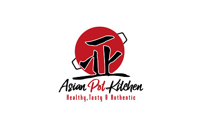 Asian Pot Kitchen Logo branding combination mark logo logo design