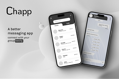 Direct Messaging app branding design prototype ui