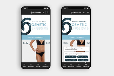 Cosmetic Surgery Mobile Homepage design homepage landing page plastic surgery design