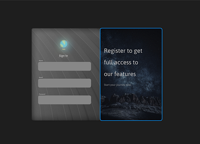 Midnight Glass Sign-Up by Micu_Gamer on Dribbble