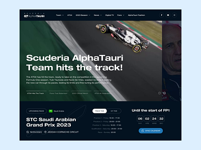 Scuderia AlphaTauri F1 Team website - redesign concept animation app application design f1 formula graphic design hero section landing page minimalism racing ui user interface web website