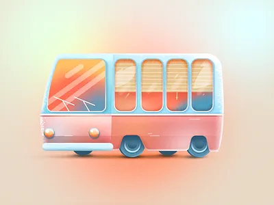 Bus illustration 2d abstract adobe adobe illustration adobe photoshop art artwork clean colorful creative design digital art flat graphic design illustration minimal modern photoshop simple vector