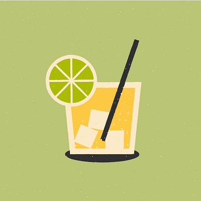 Illustration of glass with lemonade in vintage style adobe illustrator branding graphic design illustration vector