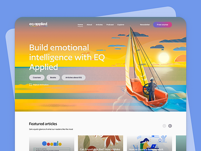 EQ Applied - Homepage animation emotional intelligence eq gradient homepage ui ux uxui web web design