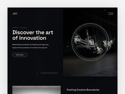 Exhibition Website design minimal ui ux web