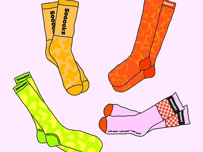 Cute Socks cute design flat fun illustration socks