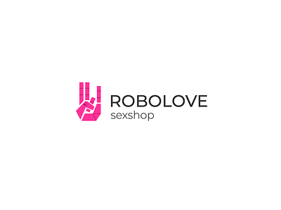 ROBOLOVE / sexshop design graphic design illus illustration logo logotype vector