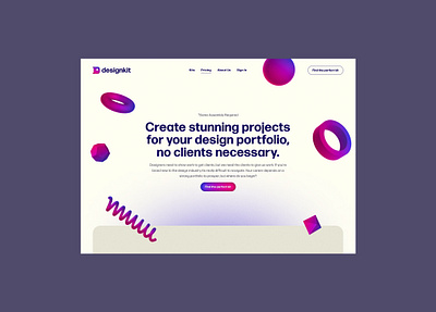 Day 72 - designkit design design portfolio landing page portfolio web design