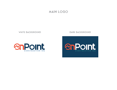 Branding OnPoint Construction branding design graphic design logo vector