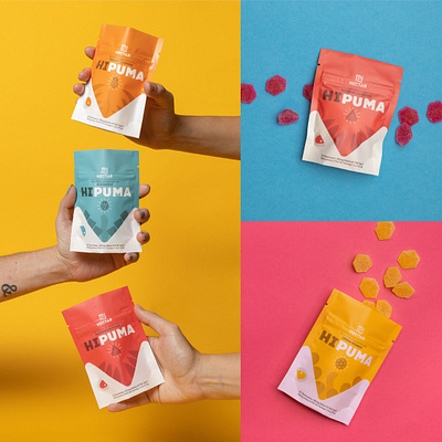 HiPuma THC Gummies branding design graphic design packaging