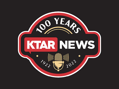 KTAR News 100 Years Logo branding design graphic design logo logo design news radio vector