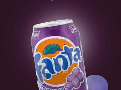 Fanta Blackcurrant branding graphic design illustration