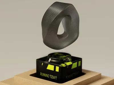 Running today totem. 3d animation c4d cinema 4d design gif loop looping motion graphics octane redshift totem ui