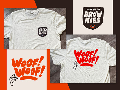 Here We Go Brownies T-Shirt apparel brownies browns cleveland dawgs design football graphic design illustration nfl shirt sports sports design t shirt tshirt woof