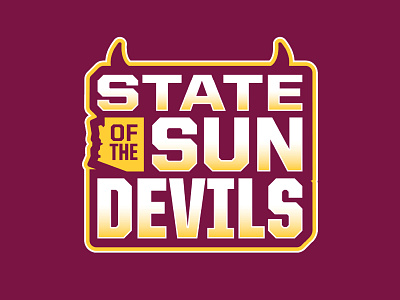 State of the Sun Devils Logo arizona arizona state asu branding design football graphic design logo logo design podcast radio sports sports design sun devils vector