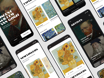Arti - an app for art enthusiasts app art art world artist collection design gallery interface paint ui ux