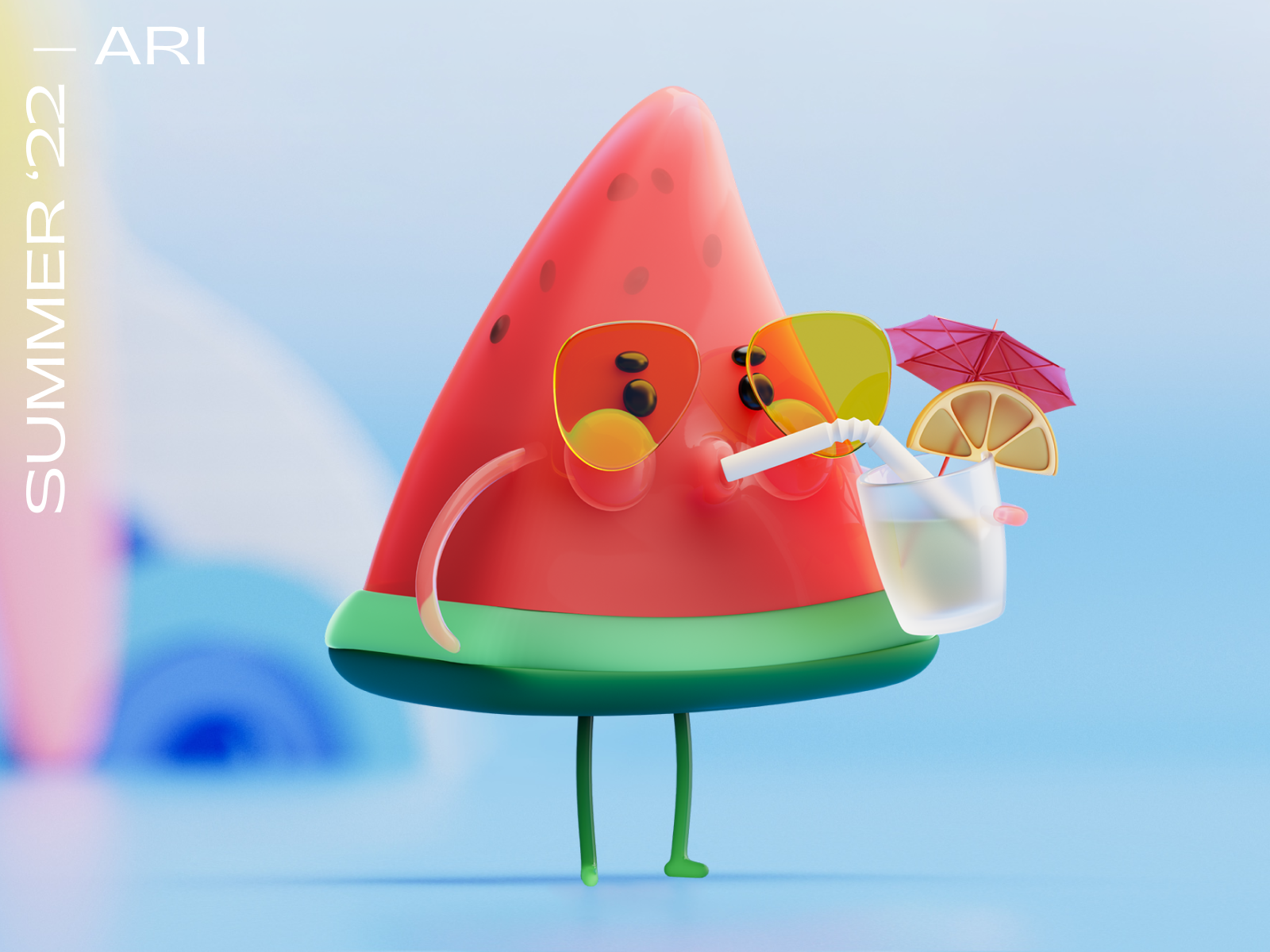 ARI: Summer Campaign '22 3d blender blender3d character illustration modelling redshift sculpting summer vogelduo