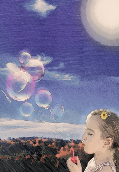 Bubble fun digital art illustration