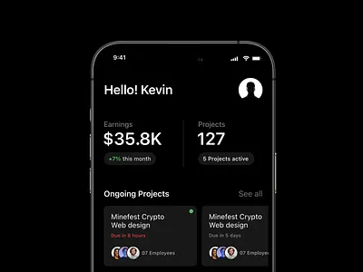 Freelancer Dashboard for mobile admin panel app dashboard dashboard design employee finance fintech freelancer freelancing management mobile pay payment product project task tool ui user interface ux