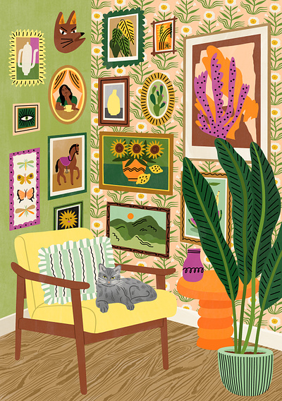 Gallery Wall bodil jane decor digital folioart greetings card home illustration interior pattern