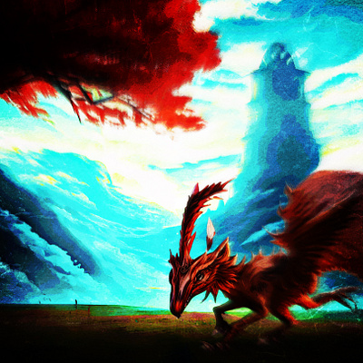 When dragons roamed digital art illustration