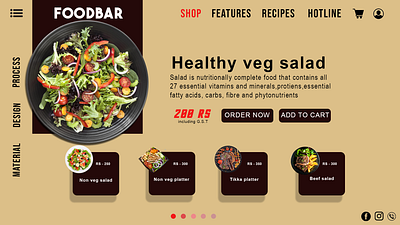 Web Design - Food website branding cafe design food graphic design graphics photoshop ui
