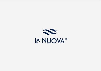 La Nuova Logotype blue brand branding cosmetics design flat gradient graphic design graphic sign logo logotype luxury minimalist modern simple design
