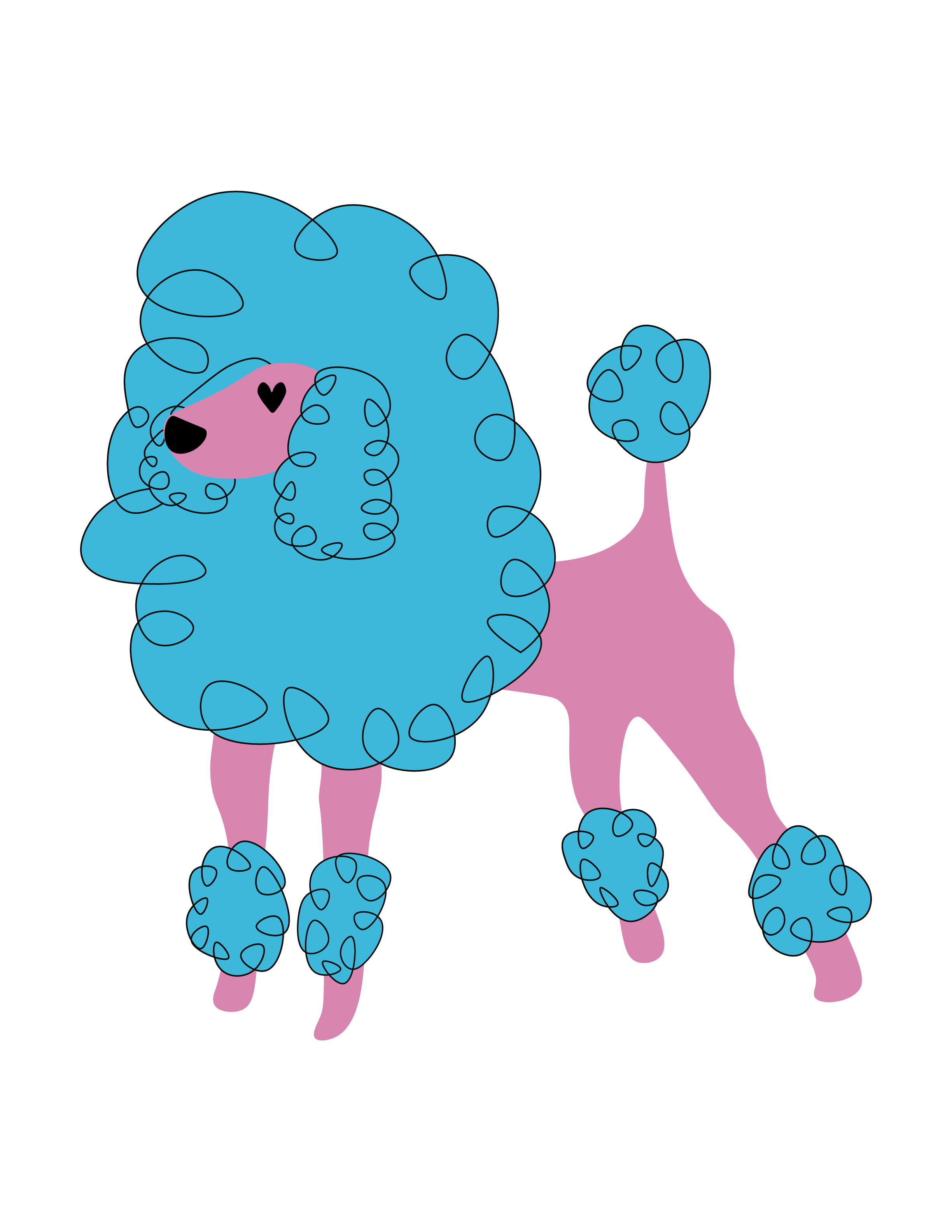 Poodle doodle abstract adobe illustrator animal cartoon animal colorful creative design dog flat design fun graphicdesign illustration ilustrator pets quirky
