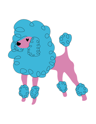 Poodle doodle abstract adobe illustrator animal cartoon animal colorful creative design dog flat design fun graphicdesign illustration ilustrator pets quirky