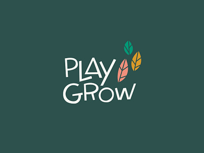 PlayGrow branding design illustration logo typography