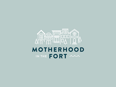 Motherhood in the Fort design icon illustration logo
